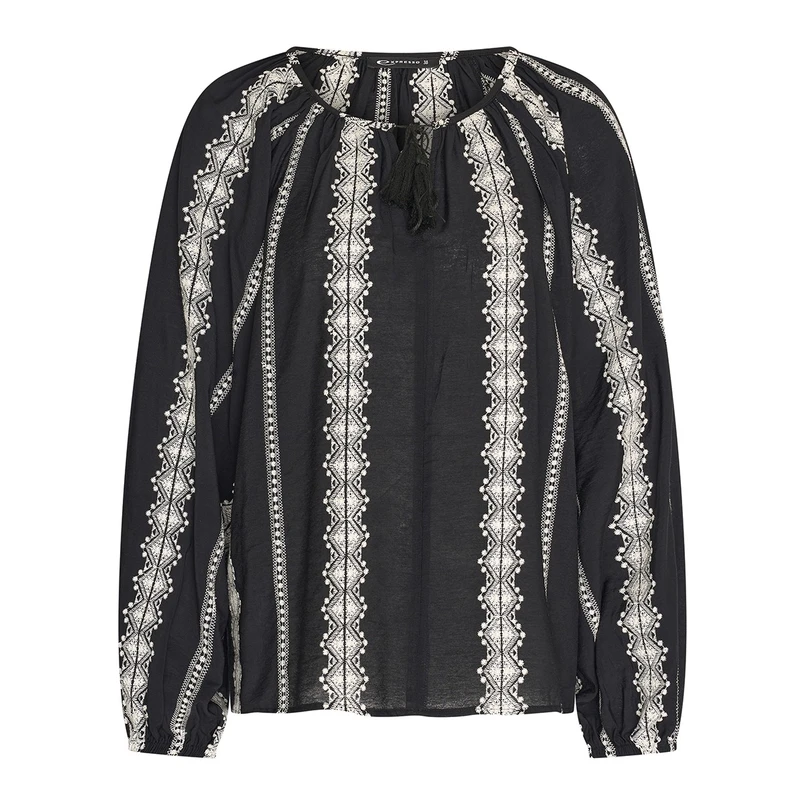 Expresso Dames Blouse Ex25-14022 Zwart