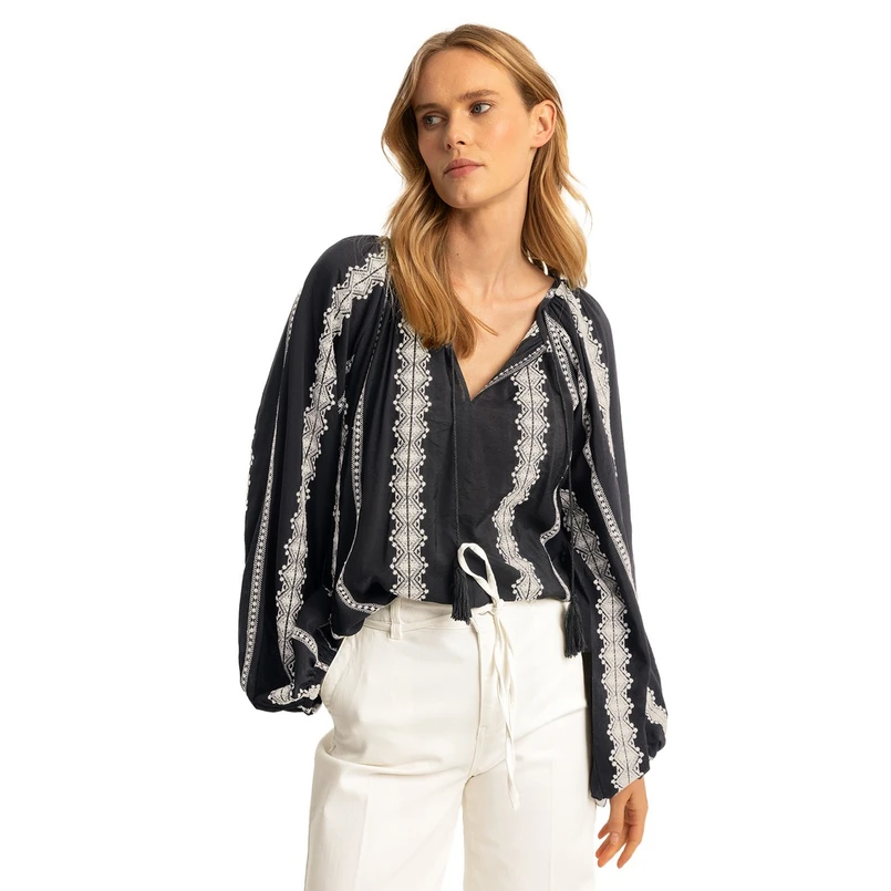 Expresso Dames Blouse Ex25-14022 Zwart