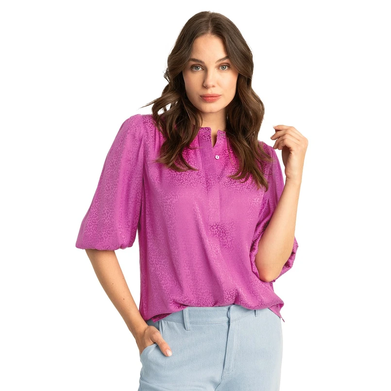 Expresso Dames Blouse Ex25-14035 Cerise