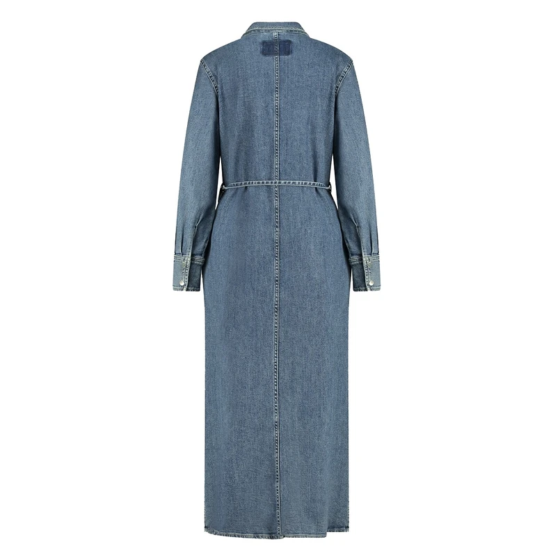 Expresso Dames Jurk Ex25-32001 Mid blue denim