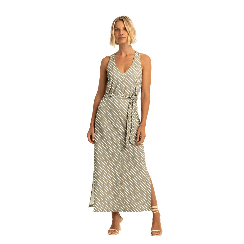 Expresso Dames Maxi-jurk Ex32-25320 Olijf