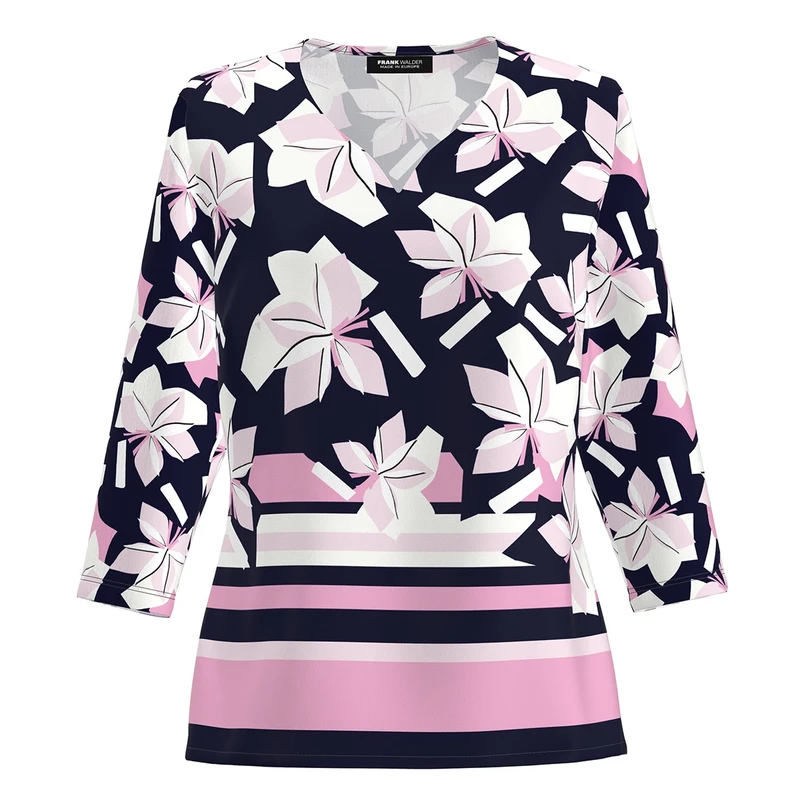 Frank Walder Dames Blouse Nos715421 Rood dessin