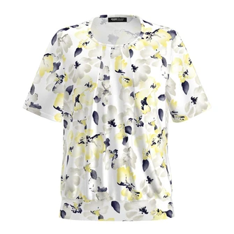 Frank Walder Dames Blouse Nos715422 Geel dessin