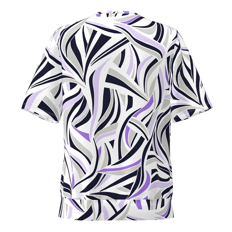 Frank Walder Dames Blouse Nos715422 Paars dessin