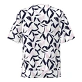 Frank Walder Dames Blouse Nos715422 Rood dessin