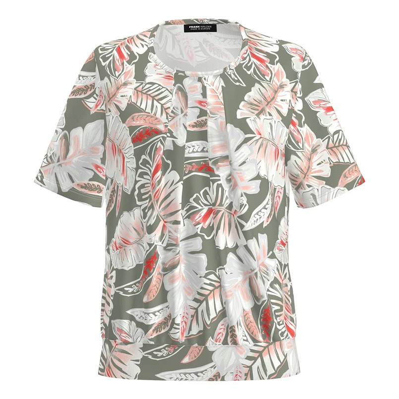 Frank Walder Dames Blouse Nos715422 Rood dessin