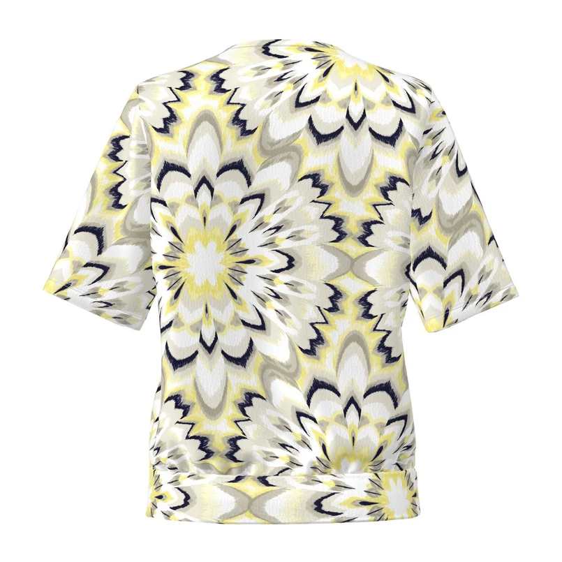 Frank Walder Dames Blouse Nos715436 Geel dessin