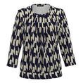 Frank Walder Dames Blouse Nos725423 Bruin dessin