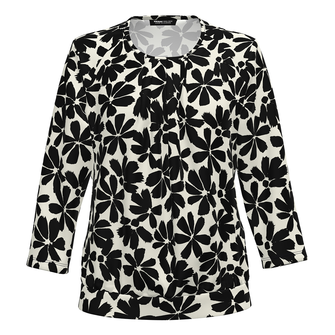 Frank Walder Dames Blouse Nos725423 Bruin dessin