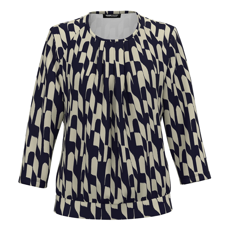 Frank Walder Dames Blouse Nos725423 Bruin dessin