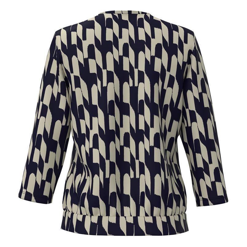 Frank Walder Dames Blouse Nos725423 Bruin dessin