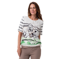 Frank Walder Dames Blouse S51202425 Groen dessin