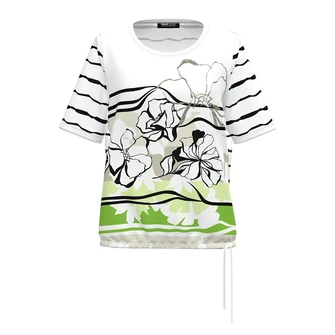 Frank Walder Dames Blouse S51202425 Groen dessin