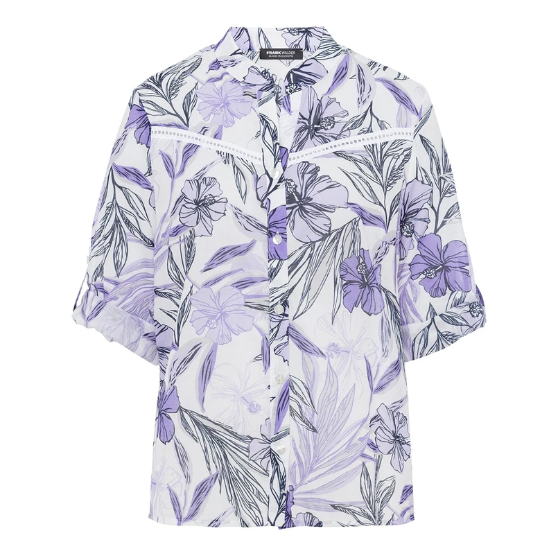 Frank Walder Dames Blouse S52303104 Paars dessin