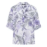 Frank Walder Dames Blouse S52303104 Paars dessin