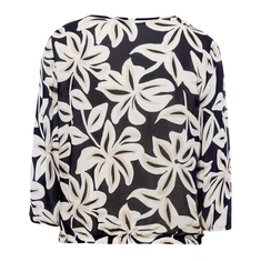 Frank Walder Dames Blouse S53603102 Blauw dessin