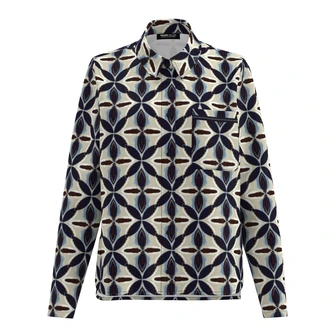 Frank Walder Dames Blouse W51621101 Bruin dessin