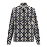 Frank Walder Dames Blouse W51621101 Bruin dessin