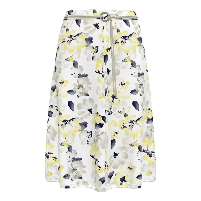 Frank Walder Dames Rok S53601205 Geel dessin