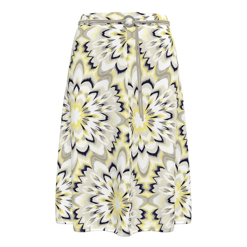 Frank Walder Dames Rok S53601205 Geel dessin