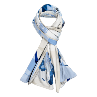 Frank Walder Dames Sjaal S52103770 Blauw dessin