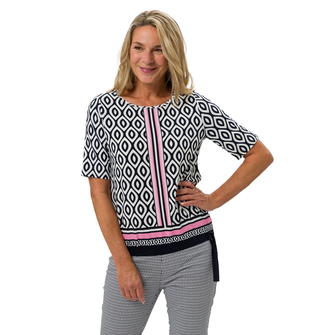 Frank Walder Dames Top Nos715405 Rood dessin