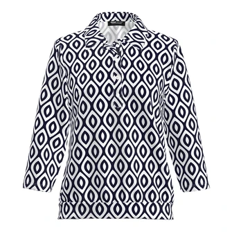 Frank Walder Dames Top Nos715407 Blauw dessin