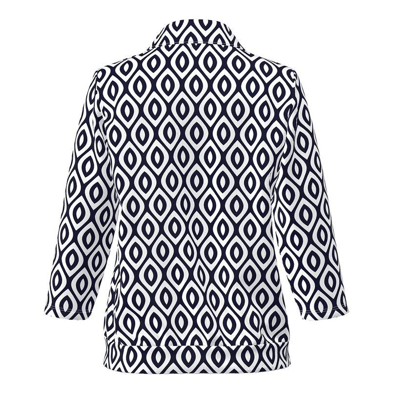 Frank Walder Dames Top Nos715407 Blauw dessin