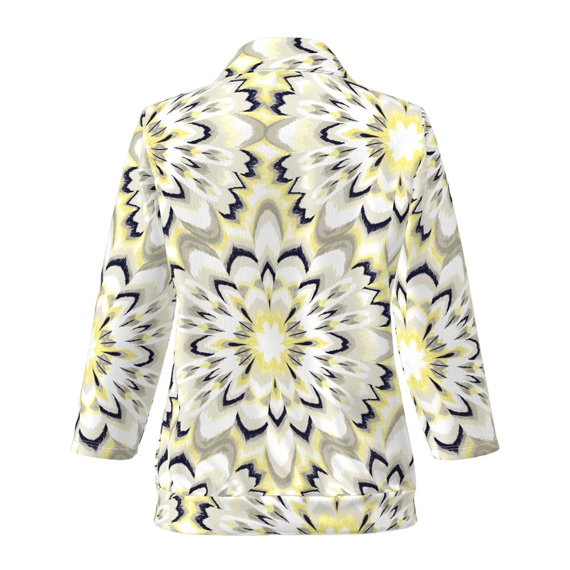 Frank Walder Dames Top Nos715407 Geel dessin
