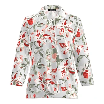Frank Walder Dames Top Nos715407 Rood dessin