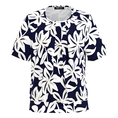 Frank Walder Dames Top Nos715422 Blauw dessin