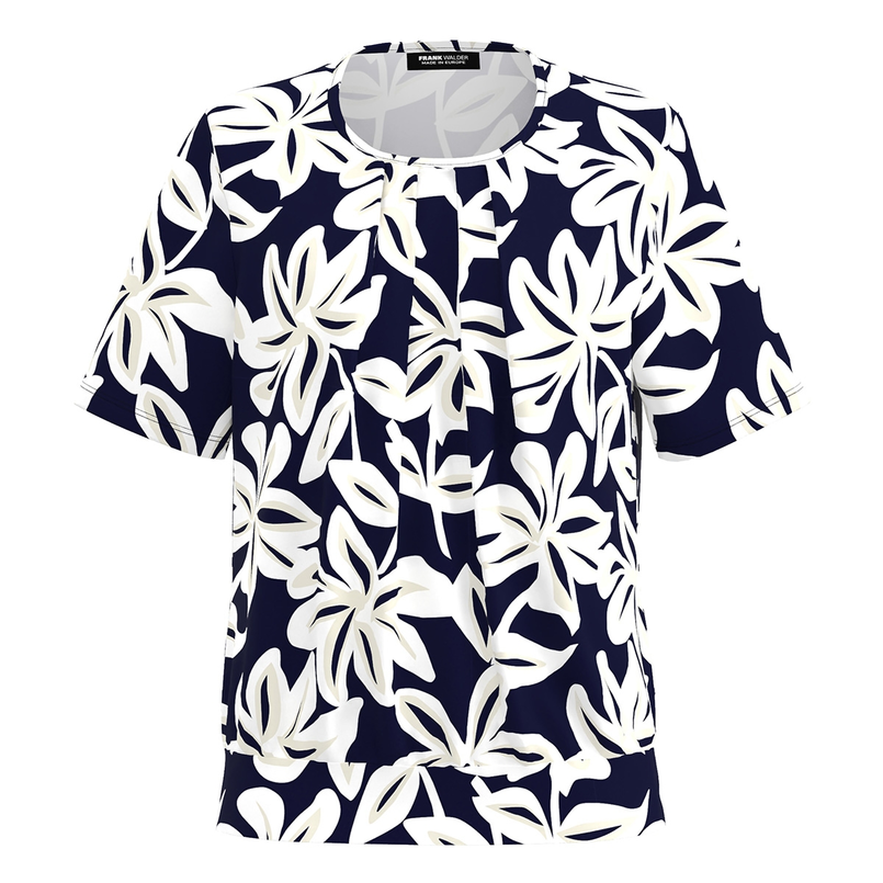Frank Walder Dames Top Nos715422 Blauw dessin