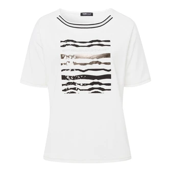 Frank Walder Dames Top S51202450 Zwart dessin