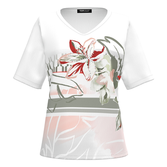 Frank Walder Dames Top S52203405 Rood dessin