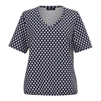 Frank Walder Dames Top S53304417 Blauw dessin