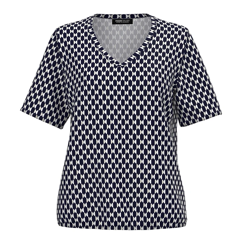 Frank Walder Dames Top S53304417 Blauw dessin