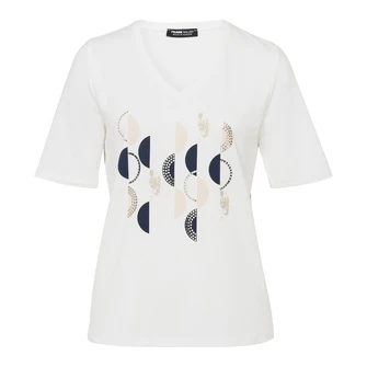 Frank Walder Dames Top S53304450 Blauw dessin