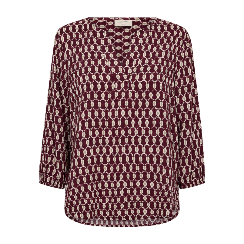 Freequent Dames Blouse 206671 Rood dessin