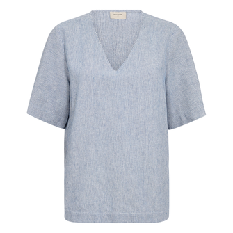 Freequent dames blouse Blauw dessin