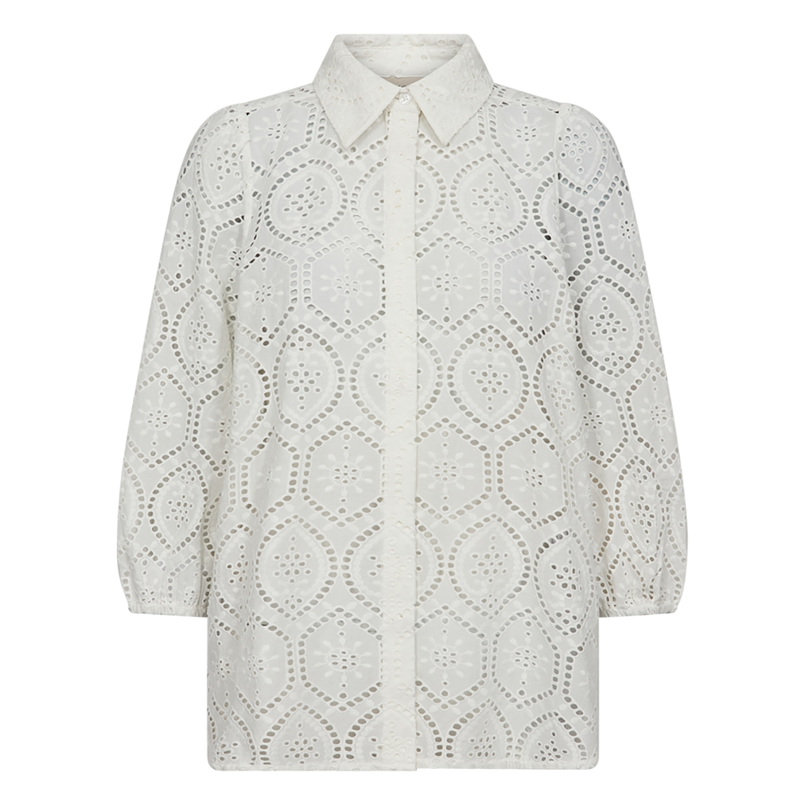 Freequent dames blouse broderie OFF-WHITE