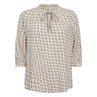 Freequent dames blouse met print Bruin dessin