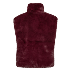 Freequent dames fluffy gilet Bordeaux