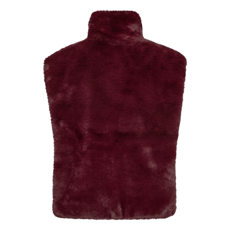 Freequent dames fluffy gilet Bordeaux