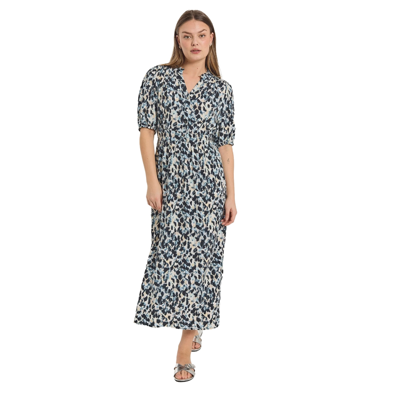 Freequent Dames Jurk 205732 Blauw dessin