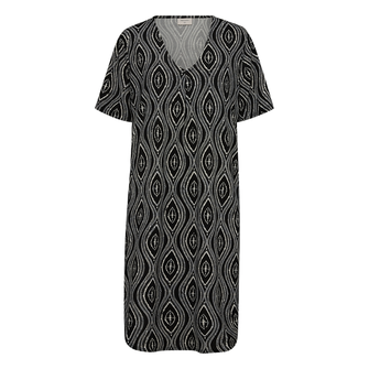 Freequent Dames Jurk 206283 Zwart dessin