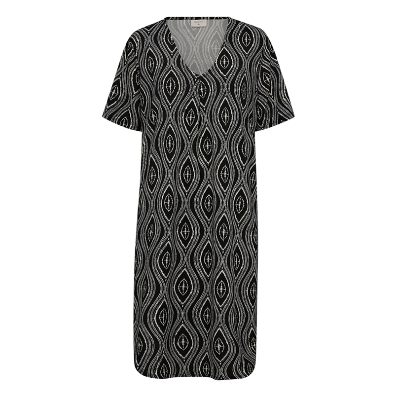Freequent Dames Jurk 206283 Zwart dessin