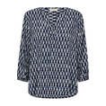 Freequent dames print blouse Blauw dessin