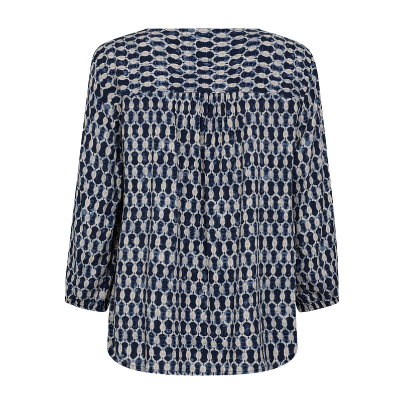 Freequent dames print blouse Blauw dessin