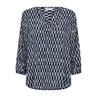Freequent dames print blouse Blauw dessin
