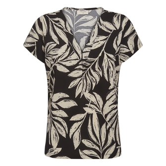 Freequent dames print top Zwart dessin